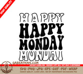 Retro Cyber Monday Happy Monday SVG Design SVG